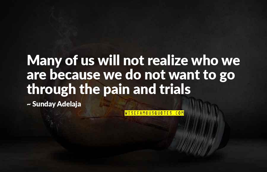 Pain And Purpose Quotes By Sunday Adelaja: Many of us will not realize who we Pain And Purpose Quotes By Sunday Adelaja: Many of us will not realize who we