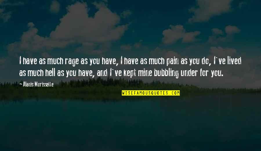 Pain And Sadness Quotes By Alanis Morissette: I have as much rage as you have,