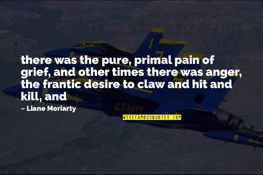 Pain Anger Quotes By Liane Moriarty: there was the pure, primal pain of grief,