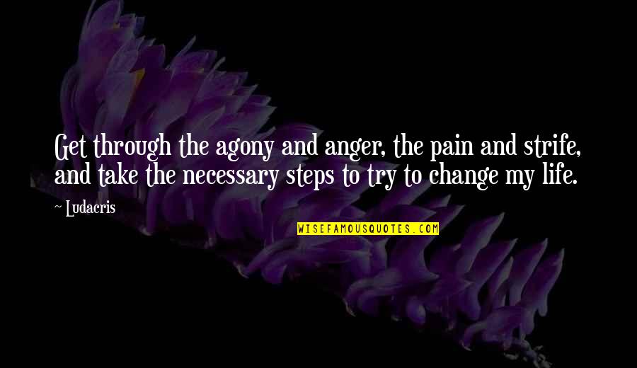 Pain Anger Quotes By Ludacris: Get through the agony and anger, the pain