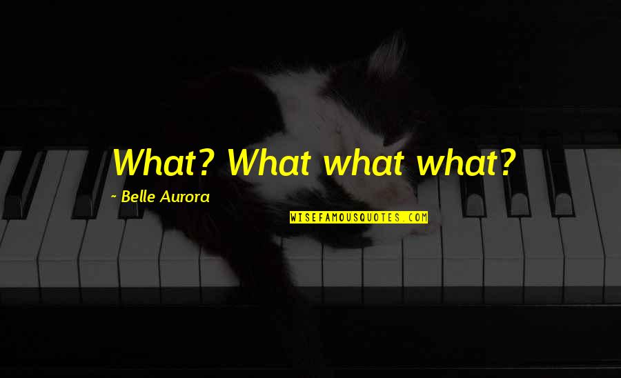 Pain Changed Me Quotes By Belle Aurora: What? What what what?