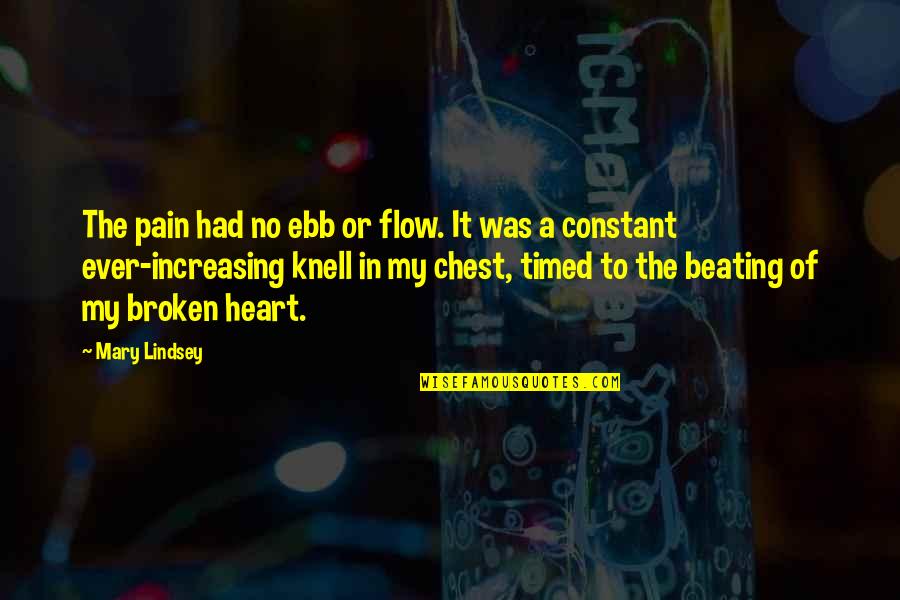 Pain In Chest Quotes By Mary Lindsey: The pain had no ebb or flow. It Pain In Chest Quotes By Mary Lindsey: The pain had no ebb or flow. It