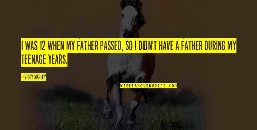 Pain In Sufism Quotes By Ziggy Marley: I was 12 when my father passed, so