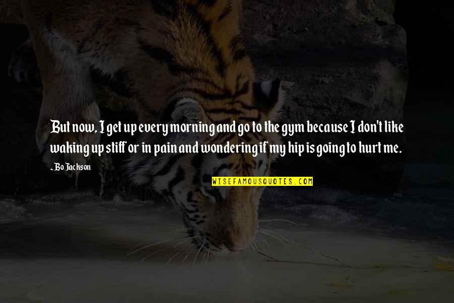 Pain In The Gym Quotes By Bo Jackson: But now, I get up every morning and Pain In The Gym Quotes By Bo Jackson: But now, I get up every morning and
