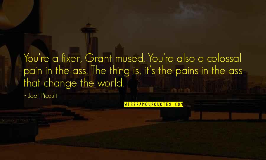 Pain In The World Quotes By Jodi Picoult: You're a fixer, Grant mused. You're also a