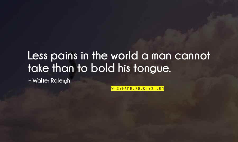Pain In The World Quotes By Walter Raleigh: Less pains in the world a man cannot