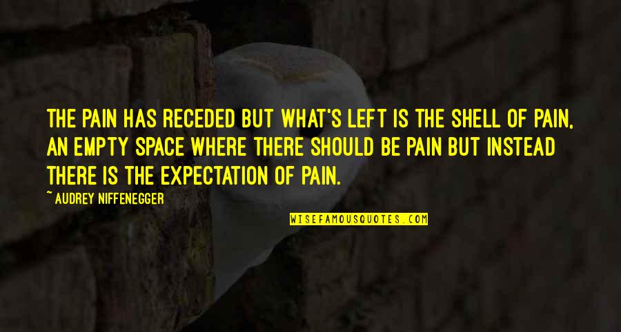 Pain Is Pain Quotes By Audrey Niffenegger: The pain has receded but what's left is