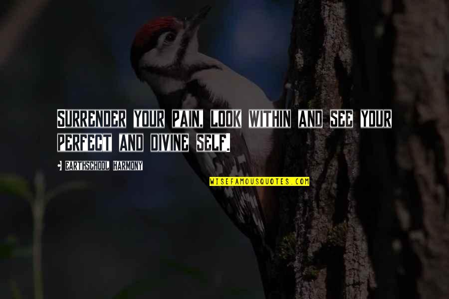 Pain Poetry Quotes By Earthschool Harmony: Surrender your pain, look within and see your