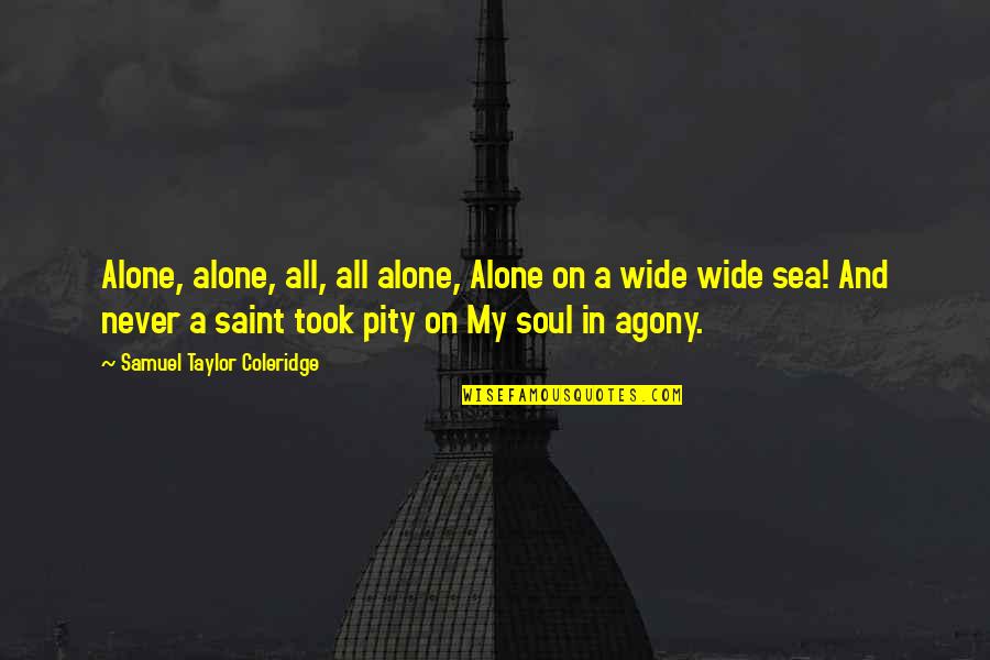 Pain Poetry Quotes By Samuel Taylor Coleridge: Alone, alone, all, all alone, Alone on a