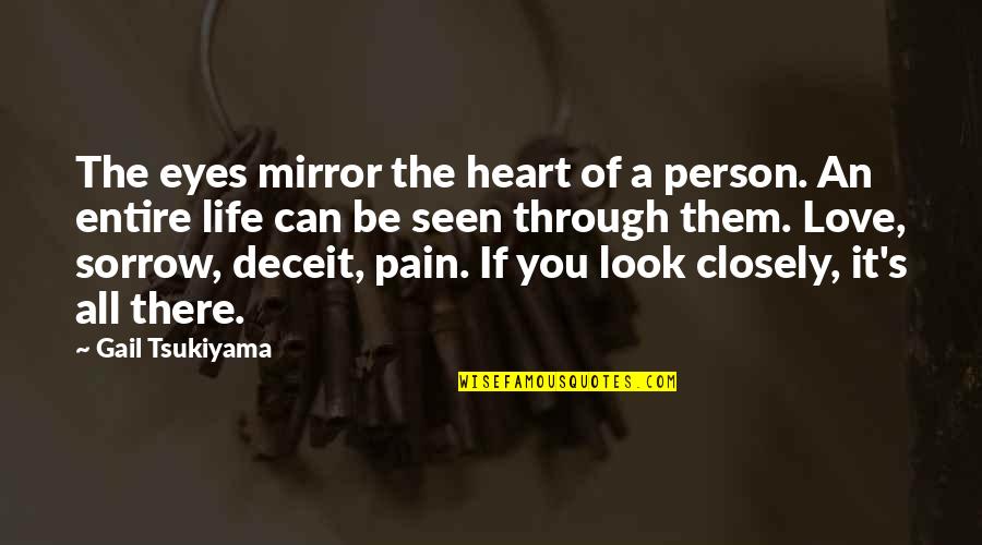 Pain Through The Eyes Quotes By Gail Tsukiyama: The eyes mirror the heart of a person.