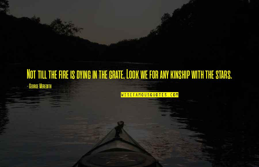 Pain Through The Eyes Quotes By George Meredith: Not till the fire is dying in the