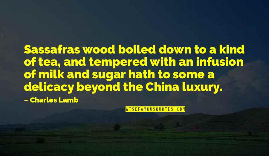 Painful But Worth It Quotes By Charles Lamb: Sassafras wood boiled down to a kind of
