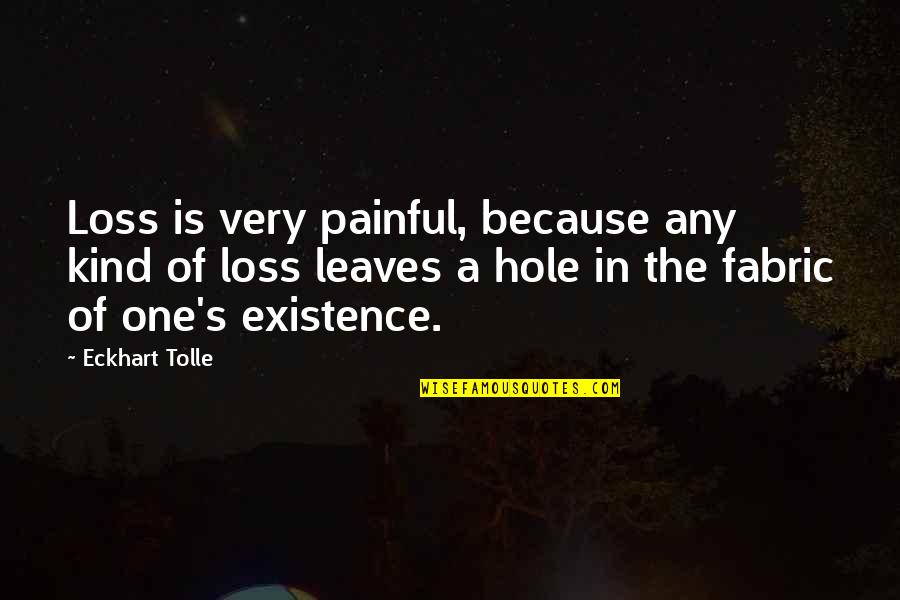 Painful Loss Quotes By Eckhart Tolle: Loss is very painful, because any kind of