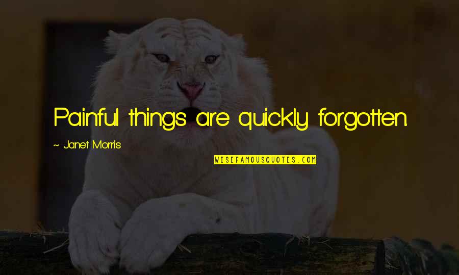 Painful Things Quotes By Janet Morris: Painful things are quickly forgotten.
