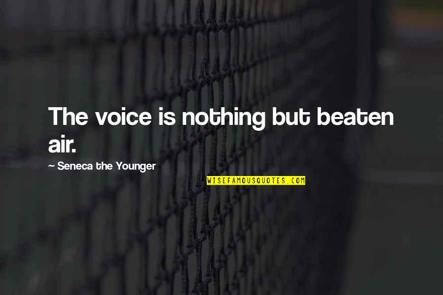 Painkilling Quotes By Seneca The Younger: The voice is nothing but beaten air.