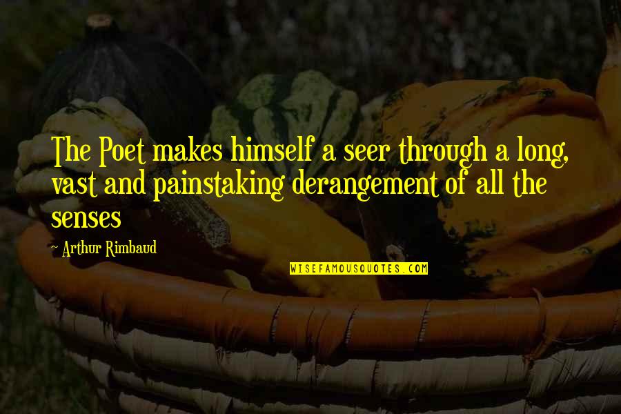 Painstaking Quotes By Arthur Rimbaud: The Poet makes himself a seer through a