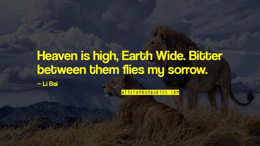 Painstakingly Synonym Quotes By Li Bai: Heaven is high, Earth Wide. Bitter between them