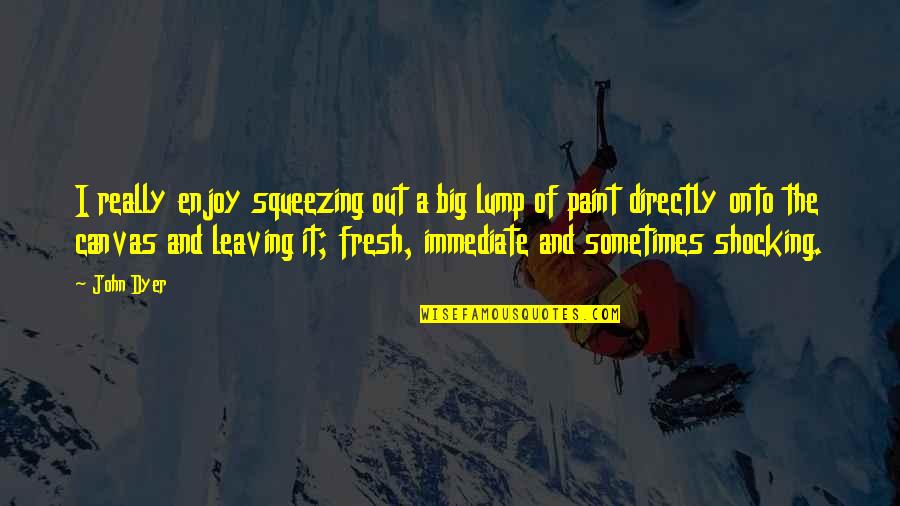 Paint On Canvas Quotes By John Dyer: I really enjoy squeezing out a big lump