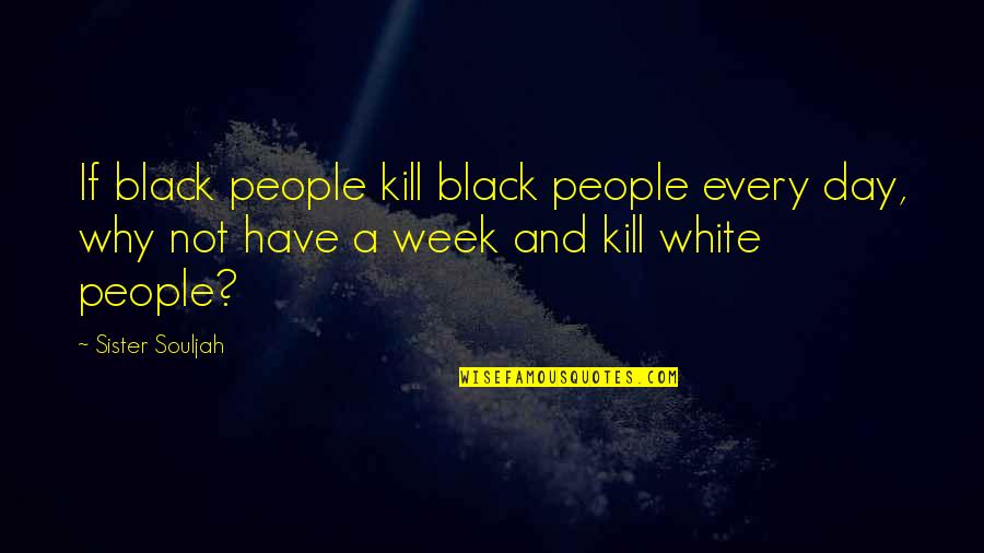 Paint Peeling Quotes By Sister Souljah: If black people kill black people every day,