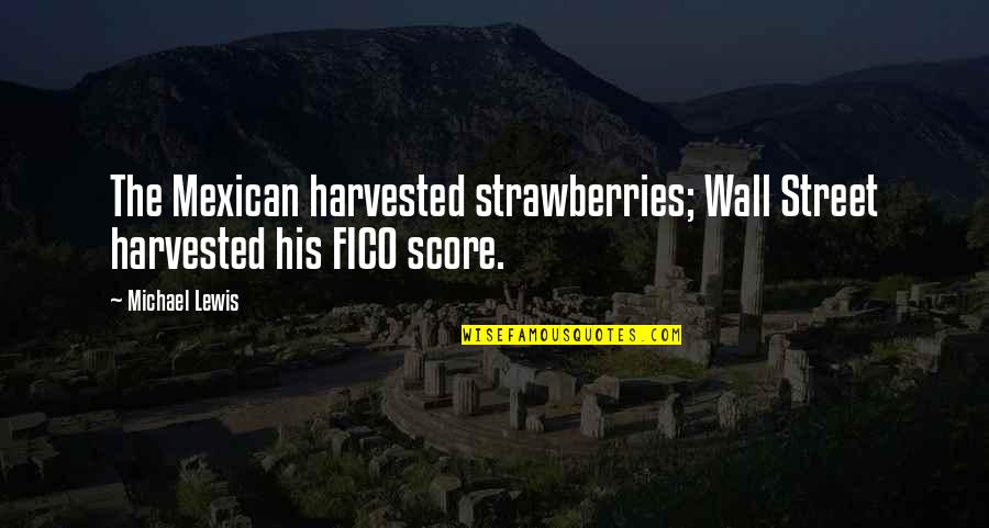 Paint Strokes And Life Quotes By Michael Lewis: The Mexican harvested strawberries; Wall Street harvested his