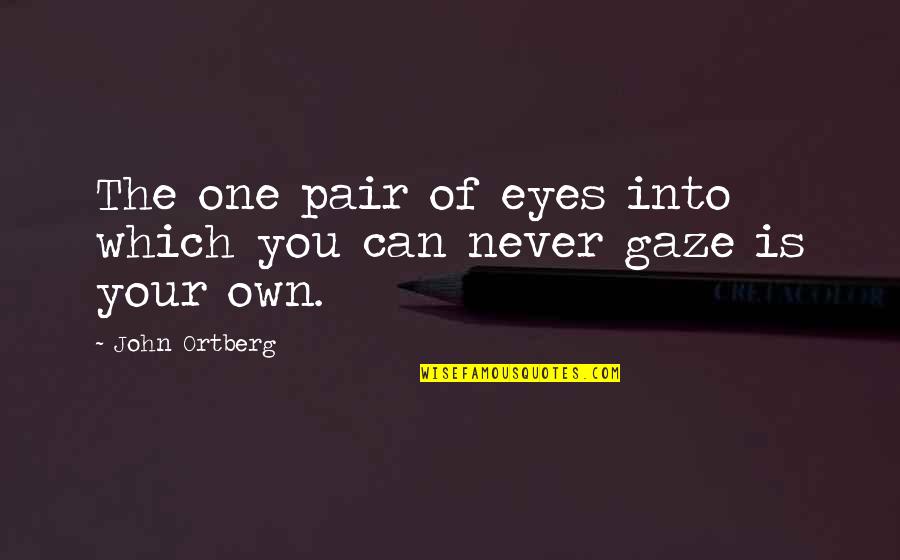 Pair Quotes By John Ortberg: The one pair of eyes into which you