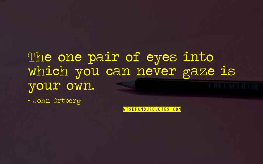 Pair'em Quotes By John Ortberg: The one pair of eyes into which you