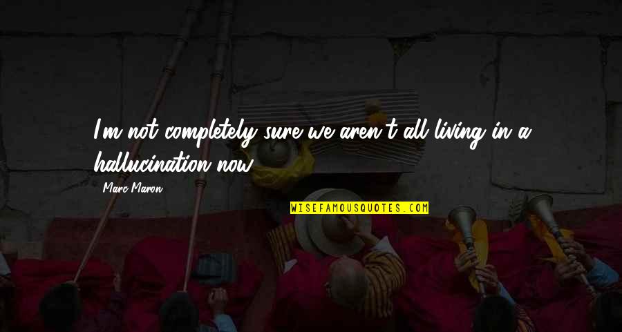 Paise Udhar Quotes By Marc Maron: I'm not completely sure we aren't all living