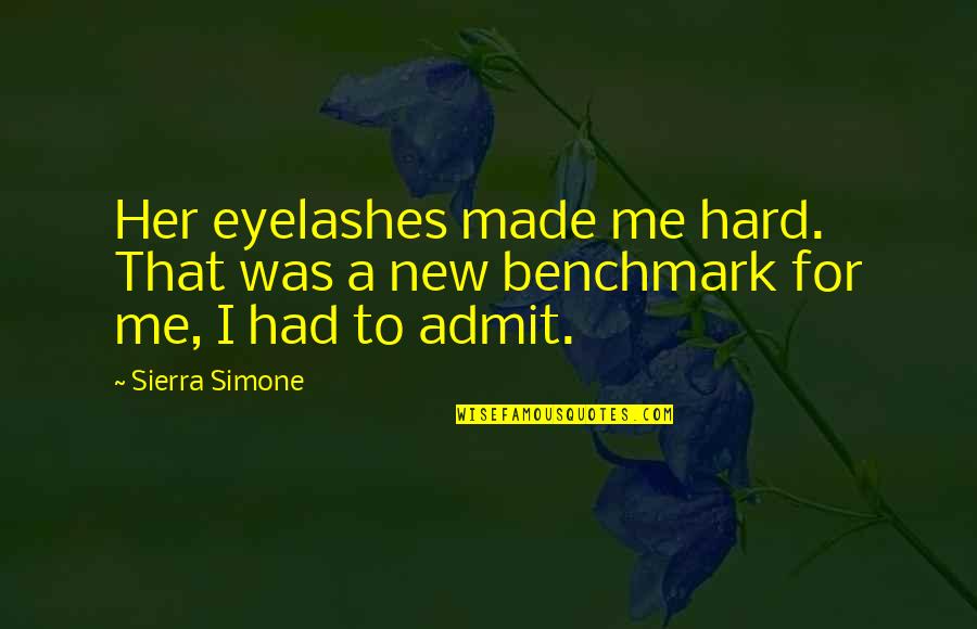 Paiting Quotes By Sierra Simone: Her eyelashes made me hard. That was a