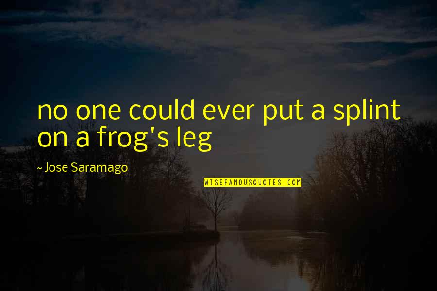 Pakrise Quotes By Jose Saramago: no one could ever put a splint on