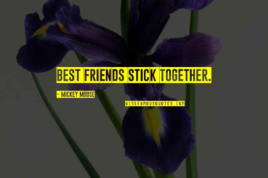 Paksa Example Quotes By Mickey Mouse: Best friends stick together.