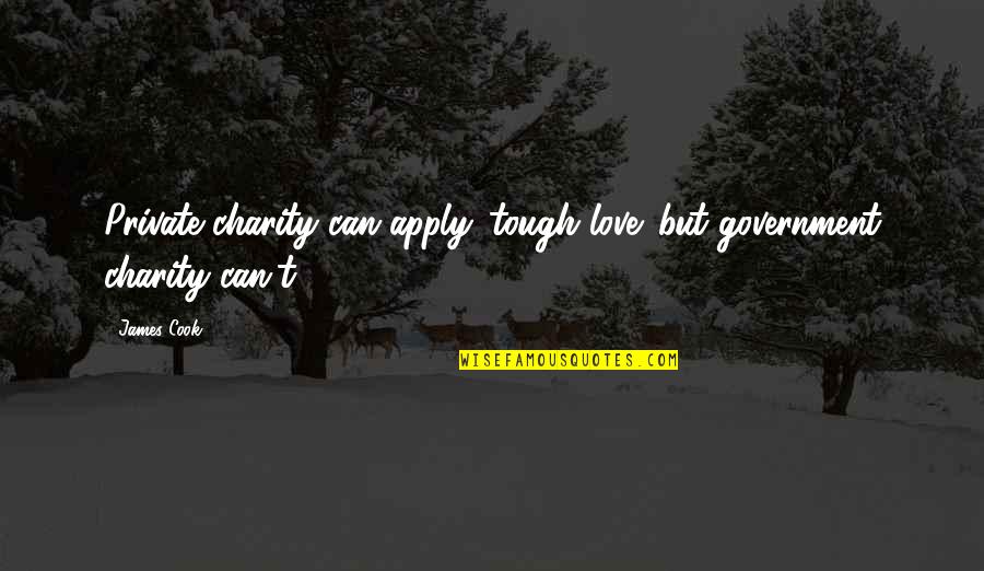 Palasciano And Sons Quotes By James Cook: Private charity can apply 'tough love' but government