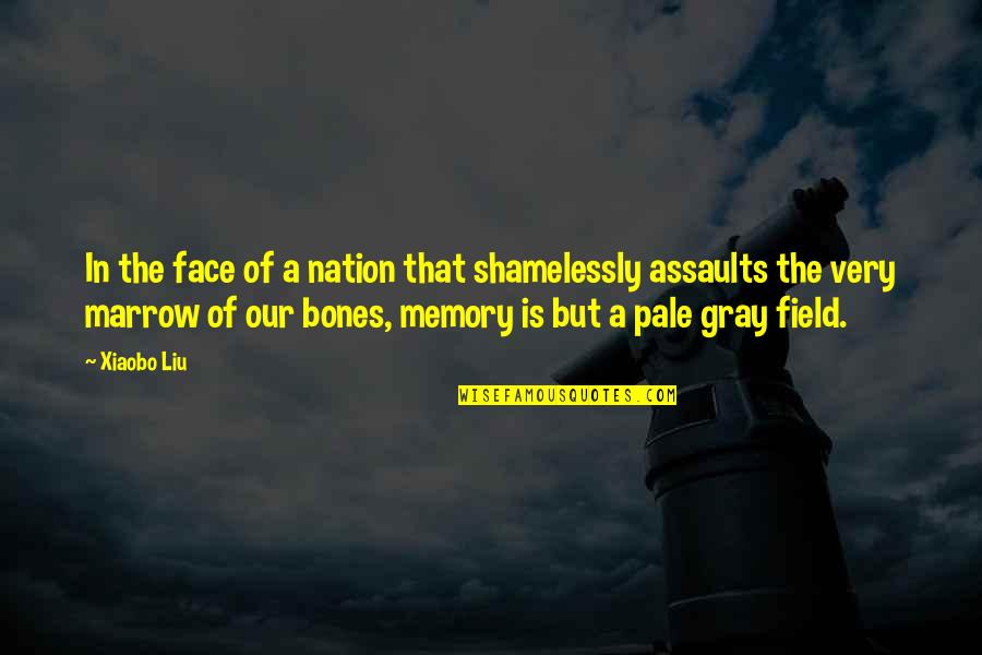 Pale Face Quotes By Xiaobo Liu: In the face of a nation that shamelessly