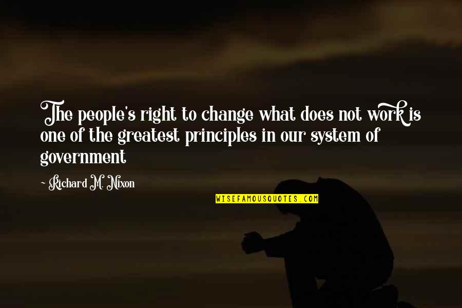 Palefaces Quotes By Richard M. Nixon: The people's right to change what does not Palefaces Quotes By Richard M. Nixon: The people's right to change what does not