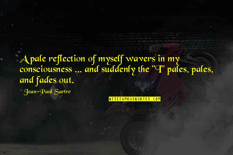 Pales Quotes By Jean-Paul Sartre: A pale reflection of myself wavers in my