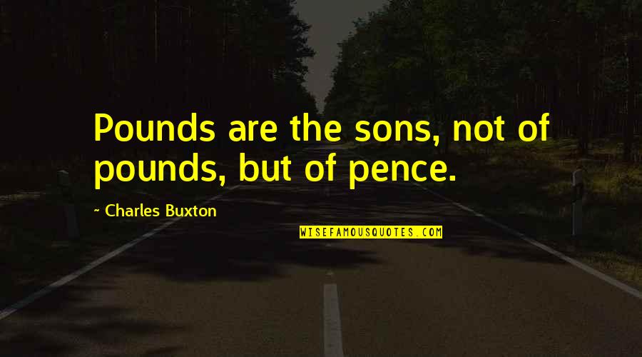 Palhinha De Metal Quotes By Charles Buxton: Pounds are the sons, not of pounds, but