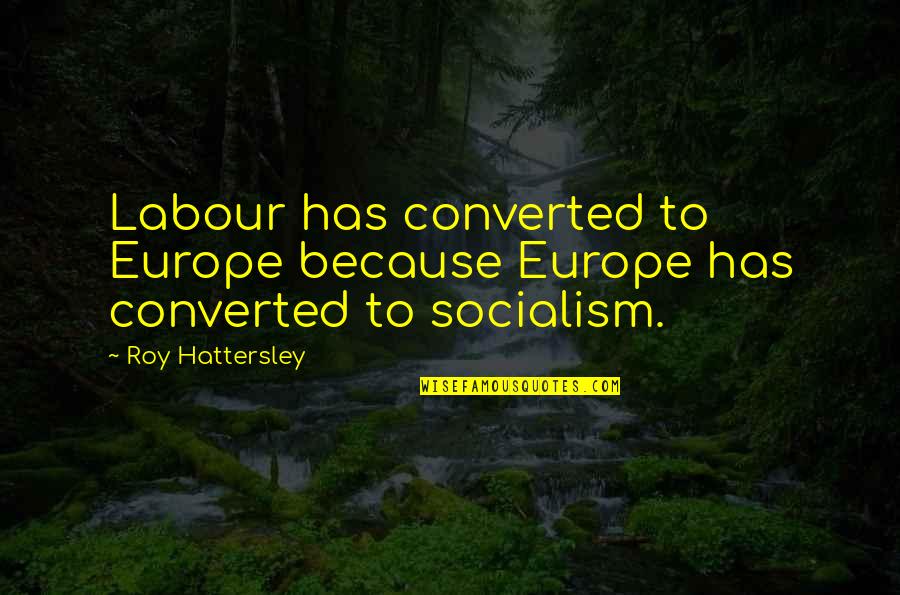 Pallease Quotes By Roy Hattersley: Labour has converted to Europe because Europe has