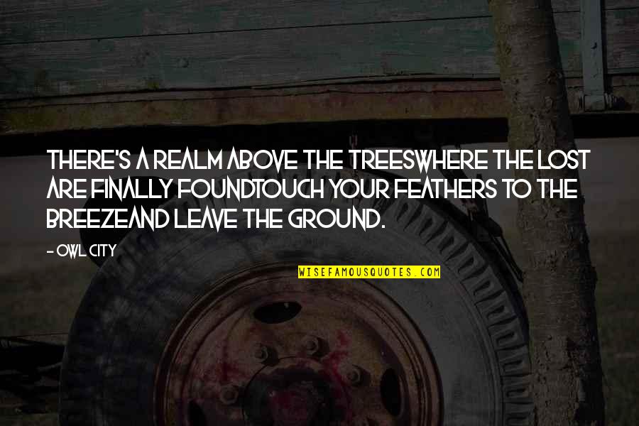 Palleschi Funeral Quotes By Owl City: There's a realm above the treesWhere the lost Palleschi Funeral Quotes By Owl City: There's a realm above the treesWhere the lost