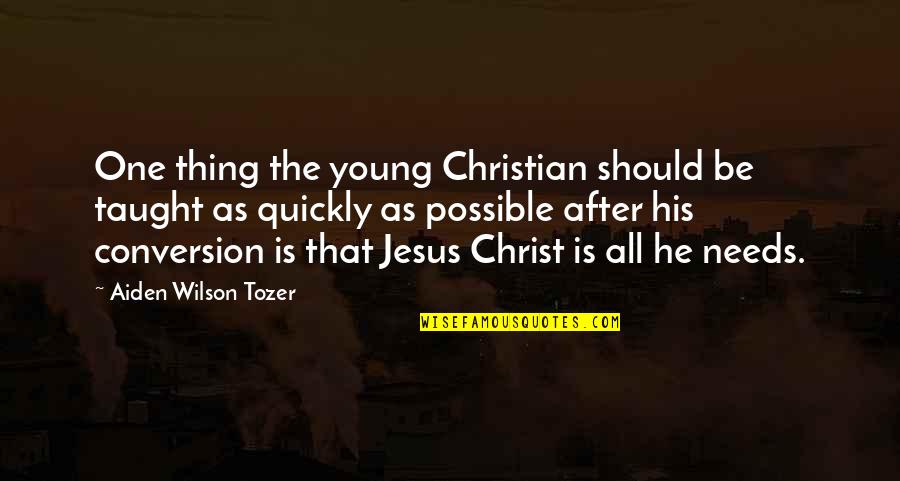 Pallesen And Butler Quotes By Aiden Wilson Tozer: One thing the young Christian should be taught Pallesen And Butler Quotes By Aiden Wilson Tozer: One thing the young Christian should be taught