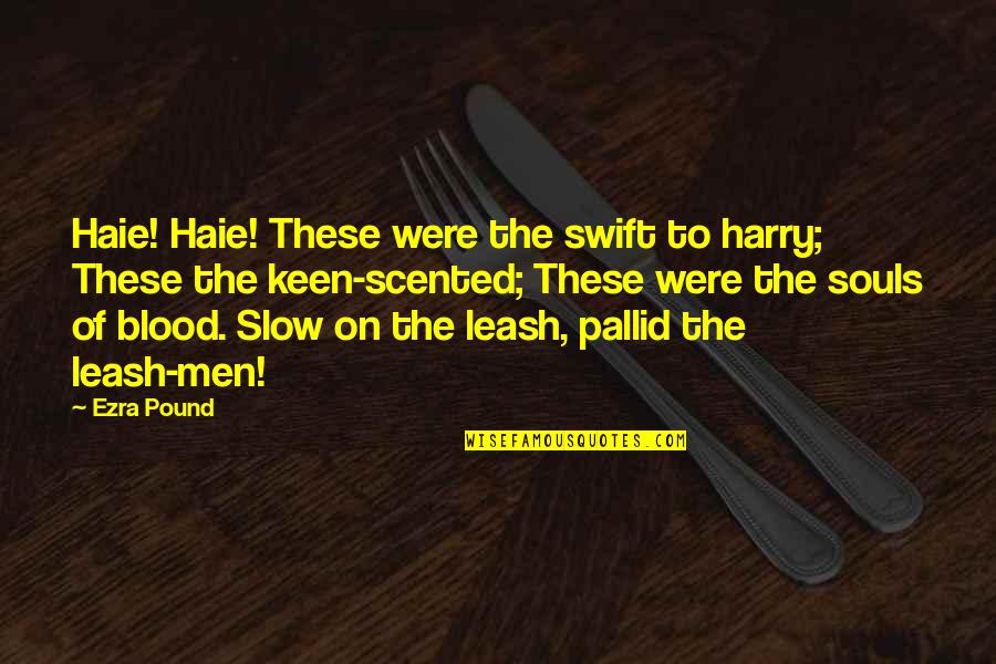 Pallid Quotes By Ezra Pound: Haie! Haie! These were the swift to harry;