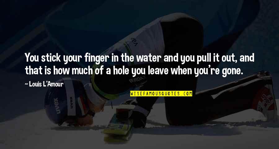 Palm Tree Love Quotes By Louis L'Amour: You stick your finger in the water and Palm Tree Love Quotes By Louis L'Amour: You stick your finger in the water and