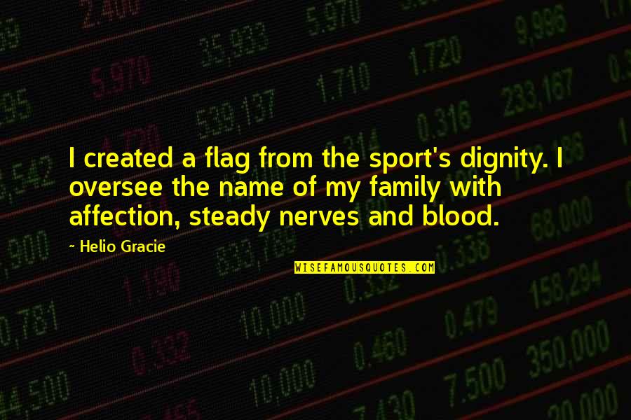 Palma Violets Quotes By Helio Gracie: I created a flag from the sport's dignity.