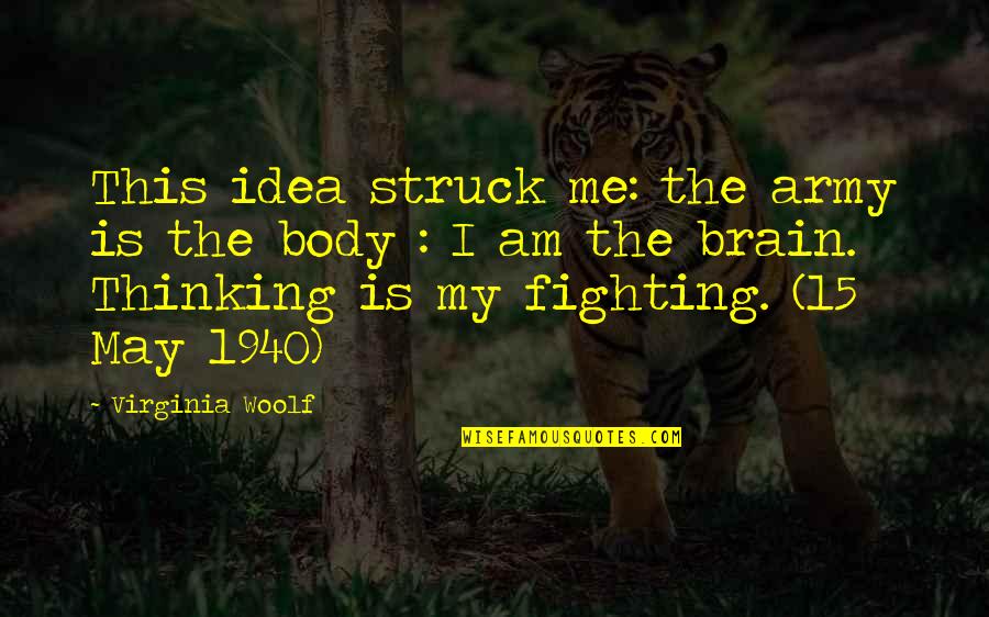 Palmisano Obituary Quotes By Virginia Woolf: This idea struck me: the army is the