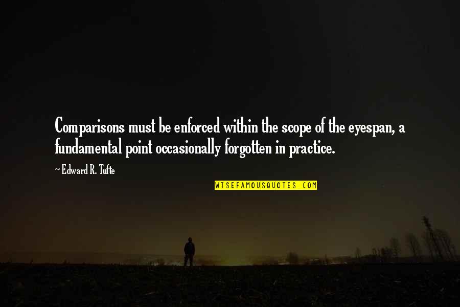 Palossand Quotes By Edward R. Tufte: Comparisons must be enforced within the scope of