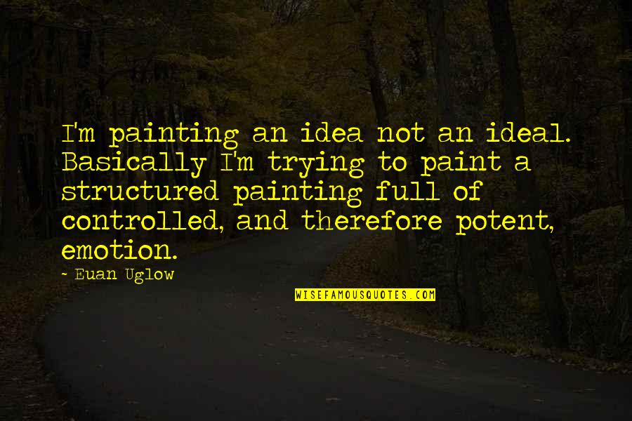 Palpak Na Quotes By Euan Uglow: I'm painting an idea not an ideal. Basically