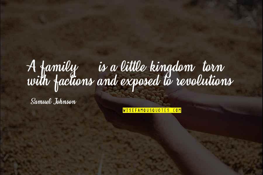 Paltzer Jennifer Quotes By Samuel Johnson: A family ... is a little kingdom, torn