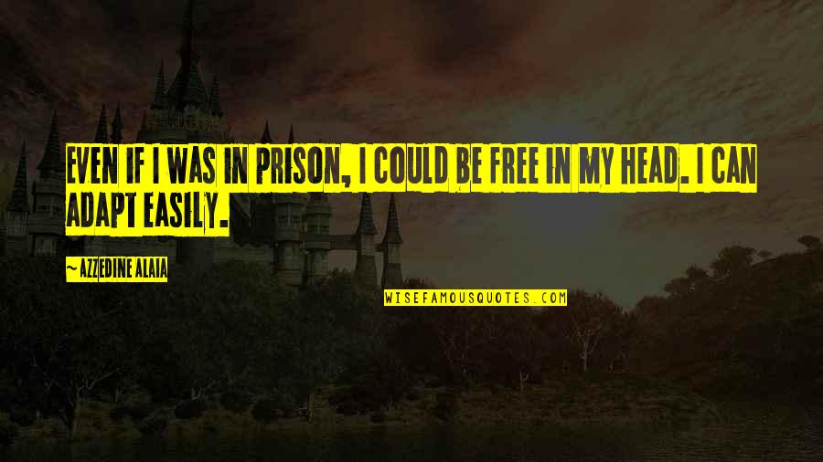Pam And Her Pam Pams Quote Quotes By Azzedine Alaia: Even if I was in prison, I could