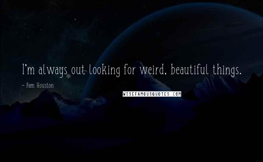 Pam Houston quotes: I'm always out looking for weird, beautiful things.