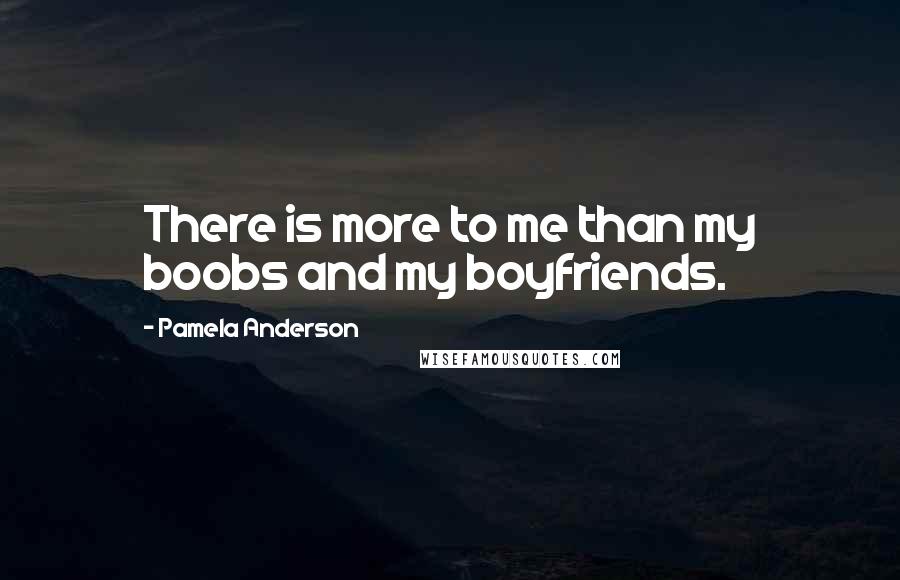 Pamela Anderson quotes: There is more to me than my boobs and my boyfriends.