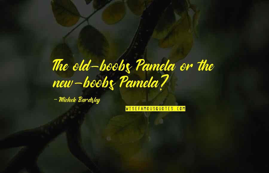 Pamela Quotes By Michele Bardsley: The old-boobs Pamela or the new-boobs Pamela? Pamela Quotes By Michele Bardsley: The old-boobs Pamela or the new-boobs Pamela?