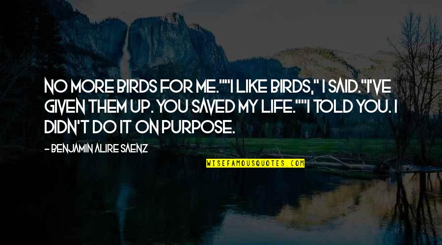 Paminsan Minsan Quotes By Benjamin Alire Saenz: No more birds for me.""I like birds," I